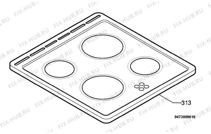 Взрыв-схема плиты (духовки) Electrolux EKC6722W - Схема узла Hob 271